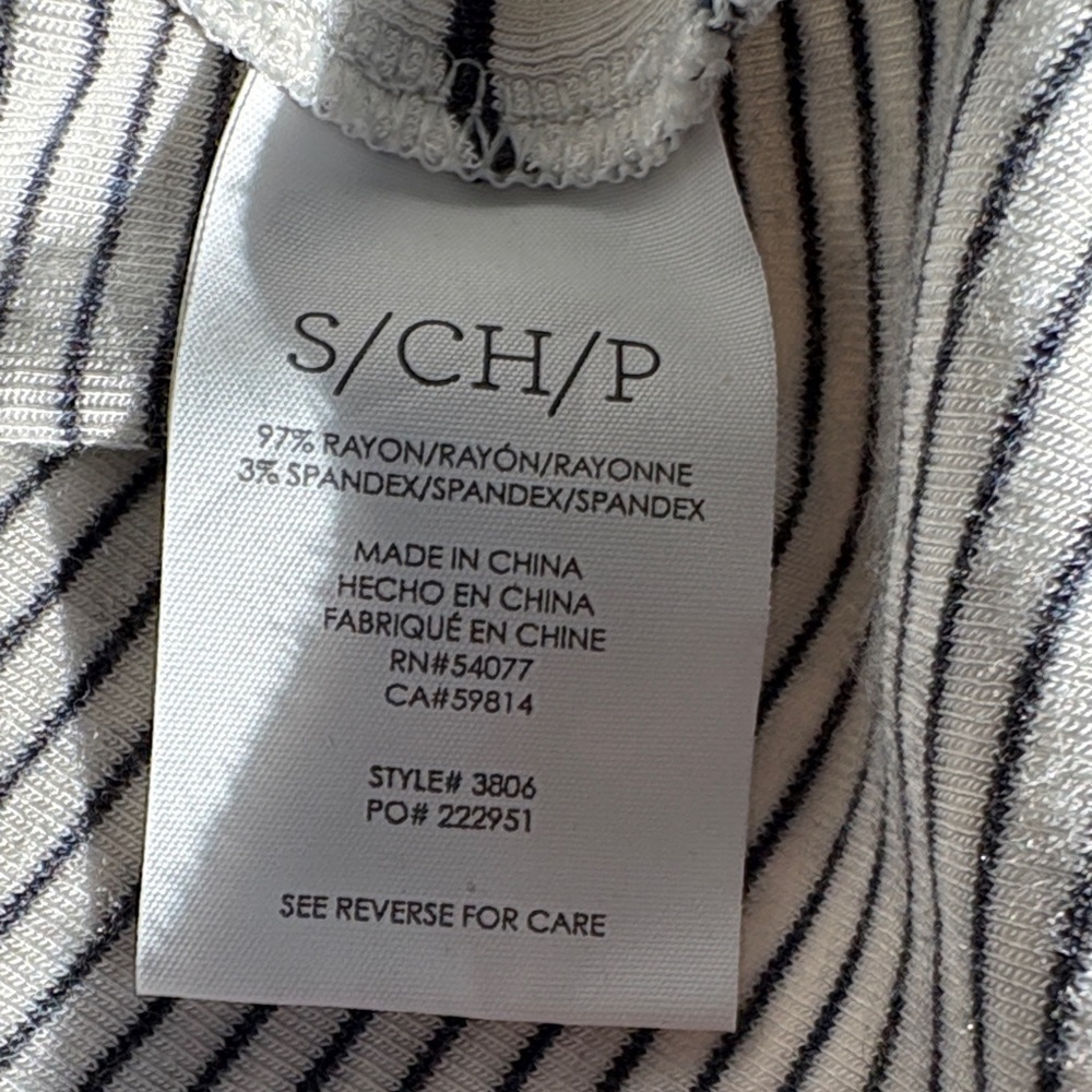 CAbi Oversized Black and White Striped Long Sleeve Top - Picture 4 of 5